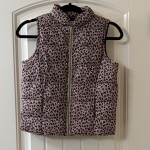 Leopard Print Gymboree Puffer Vest, Girl’s Size 10-12